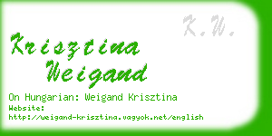 krisztina weigand business card